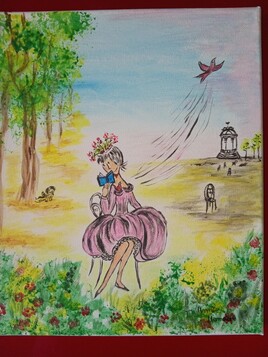 d'apres PEYNET : 2 pigeons s'aimaient d'amour tendre