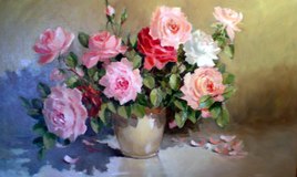vase de roses