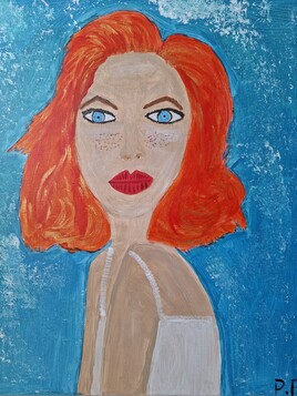 Femme aux cheveux flamboyants