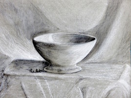Un bol en noir et blanc / Drawing A black and white bowl