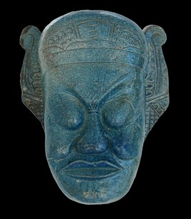 DIEU DE LA GUERRE GRES BLEU CRAQUELE