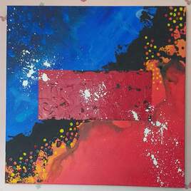 Tableau moderne &agrave; la peinture acrylique pour la d&eacute;coration, peinture d'art contemporain sur toile