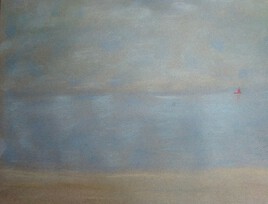 Le petit voilier rouge  et la grande bleue