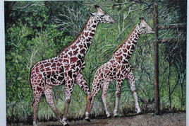 peinture de Girafe