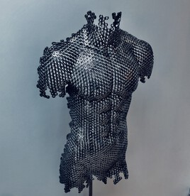 Sculpture acier buste homme