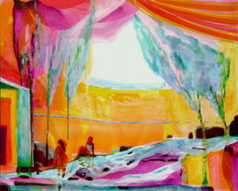 le jardin de Faezae 100cm x 81cm