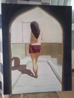 femme entre de hammam