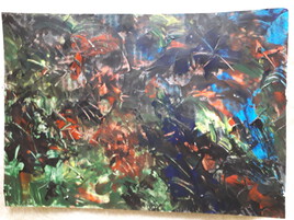 Dessin contemporain acrylique format A4