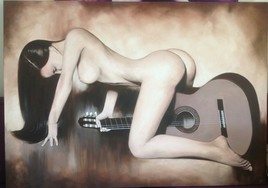 femme guitare