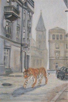 Tiger in the city