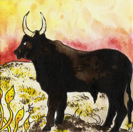 Illustration originale du signe du Zodiaque TAUREAU