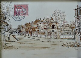 "Beauchamp 1905"  36X26 Aquarelle