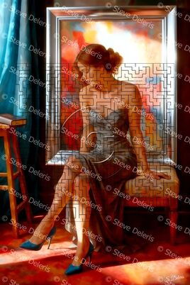 La top model devant le cadre La top model devant le cadre