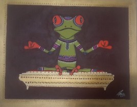 " GRENOUILLE EN M&Eacute;DITATION "