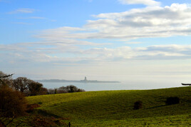 Soleil matinal sur le fort de la Hougue