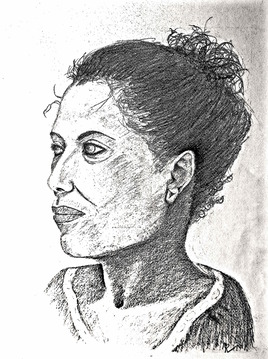 Portrait d’une femme marocaine / Drawing : Portrait of a moroccan woman