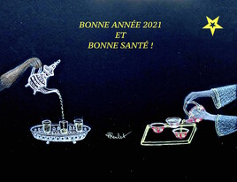 Bonne année 2021 ! Drawing : Happy New Year 2021! Toi toshi 2021 !