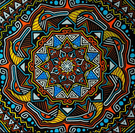 Mandala, acrylique sur toile