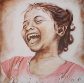 Petite indienne riant