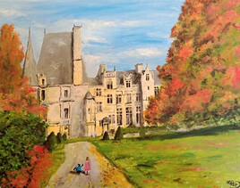 Ch&acirc;teau de Fontaine Henry (Calvados) 50cm x 40cm