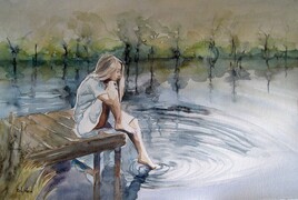 les pieds dans l'eau