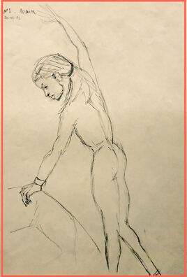 Homme debout nu 3/3, Charles / Drawing A standing naked man, Charles