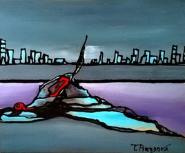 Civilisation. Peintures acryliques. La taille de 60cm x 50cm.