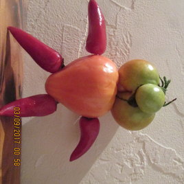 Oeuvre en l&eacute;gumes