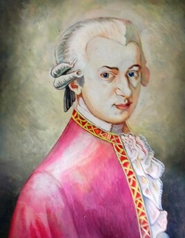 Wolfgang Amadeus Mozart - pour décorer mon piano-