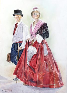 Couple en habit traditionnel provençal