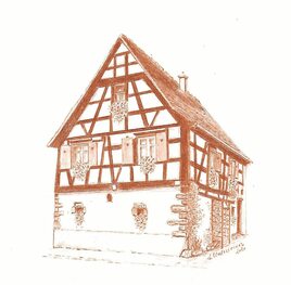 Maison ancienne Alsacienne 1687 de Voegtlinshoffen Haut Rhin