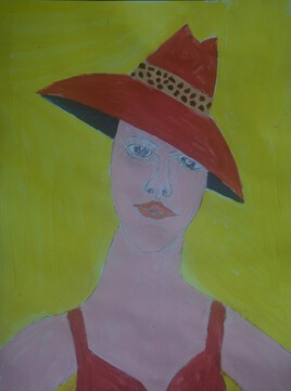 la dame au chapeau rouge
