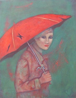 Le parapluie rouge