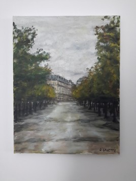 PARIS Le jardin des Tuileries sous la pluie