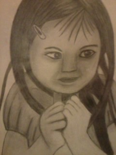 Petite fille malicieuse