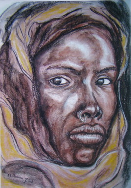 portrait africain au bijou