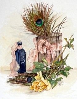 plumes et vases parfums
