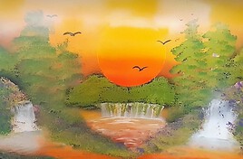 Couch&eacute; de soleil Spray paint Jim'Arts