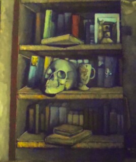 biblioth&egrave;que au cr&acirc;ne