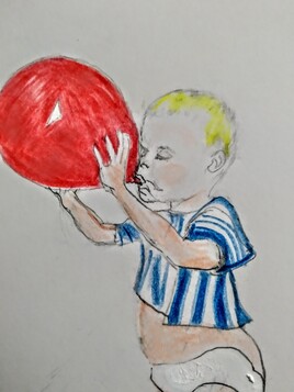 Le bébé au ballon rouge