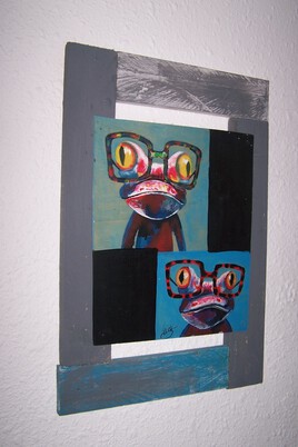 tableau en "Grenouille avec 2 lunettes gratuites"