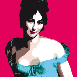 Portrait de Madame Recamier pop art