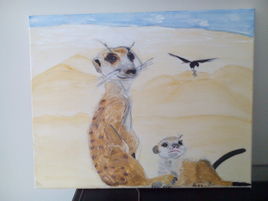 Suricates du d&eacute;sert.