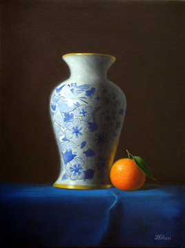Clementine on Blue