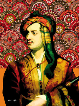 Portrait de Lord Byron, pop art