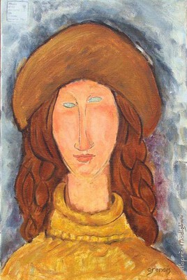 Copie du "Portrait de Jeanne" (de Modigliani)