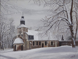 neige sur la chapelle