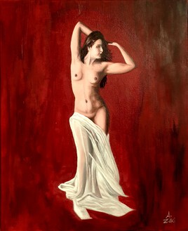 Femme nue / rouge artistique sensuel