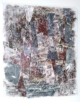 Toile acrylique et collage