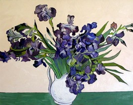 Vase avec iris